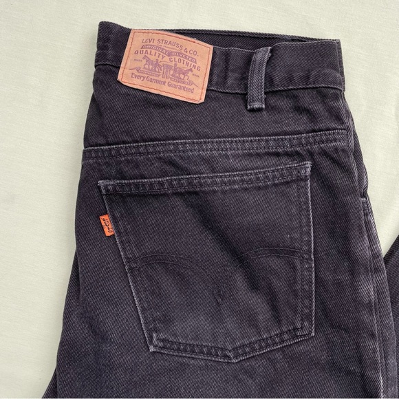 Levi’s black denim orange tab jeans - size 34 x 32 - Picture 6 of 6